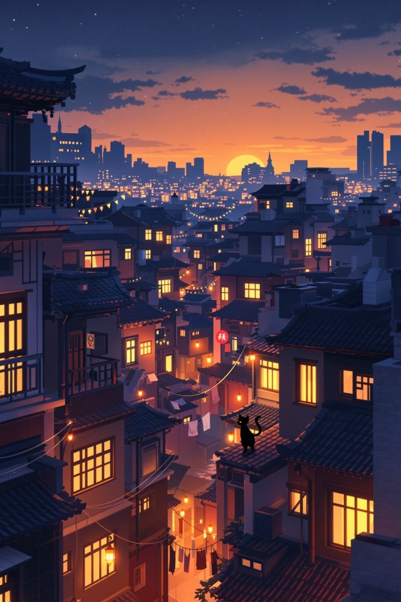 弄堂深处的猫 城市短片海报，动画题材，上海2023年作品